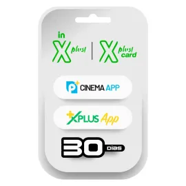 Carto de Ativao Xplus Card IPTV Xplus App + Cinema App - 30 Dias